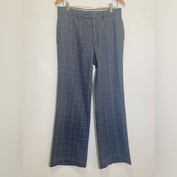 Vintage Yves Saint Laurent - Wool Plaid Pants Trousers 80's 90's - size 6-8 - Picture 1 of 7